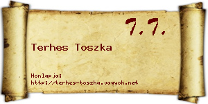 Terhes Toszka névjegykártya